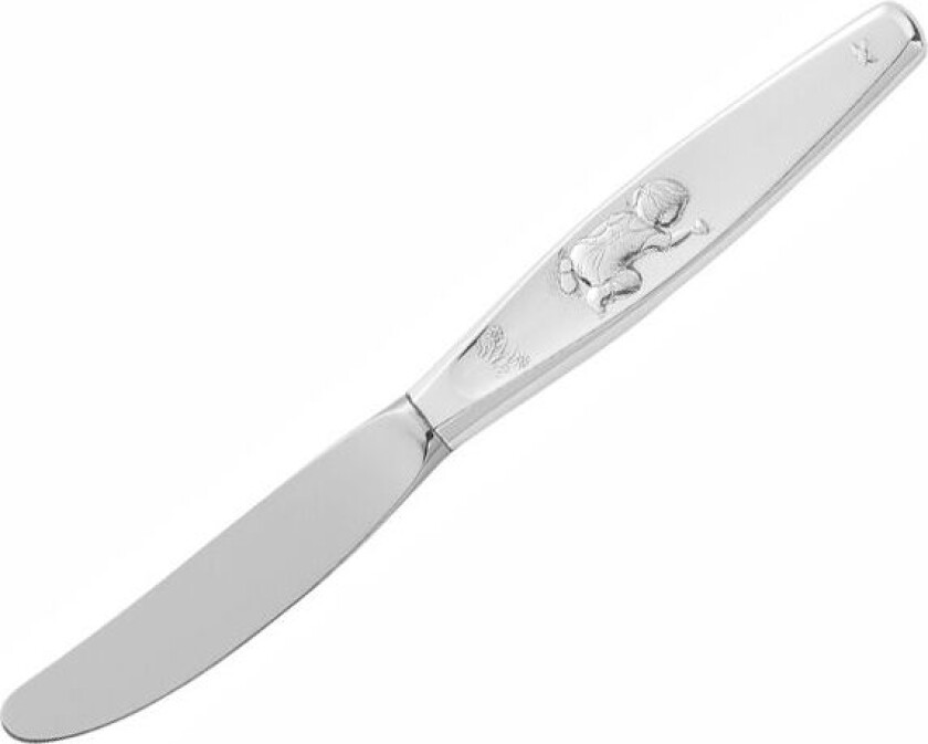 Eik, Metter liten fugl pike Kniv i sølv med stålklinge