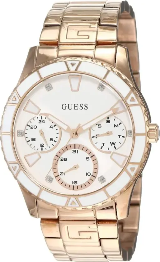 Dameklokke W1158L2 Valencia Hvit/Rose-gulltonet stål Ø38 mm