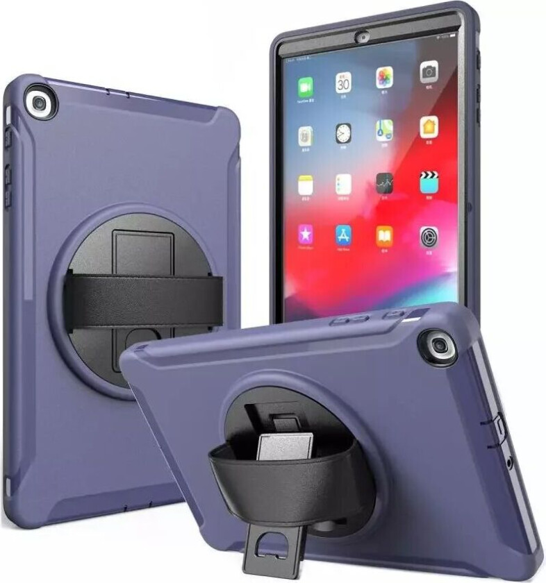 Samsung Galaxy Tab A 10.1 (2019) Håndverker Deksel m. Grep - Mørkeblå / Svart