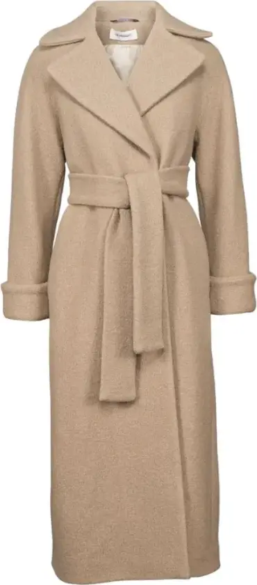 WMN WOOL COAT LONG - XL / 75 Taupe