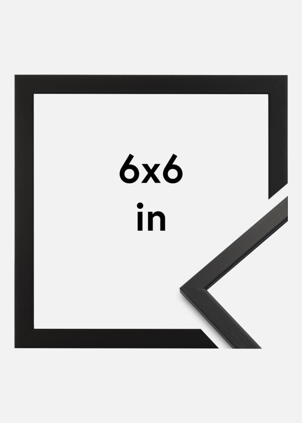 Ramme Edsbyn Akrylglass Svart 6x6 Inches (15,24x15,24 Cm)