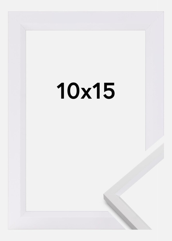 Ramme Steel Style Hvit 10x15 Cm