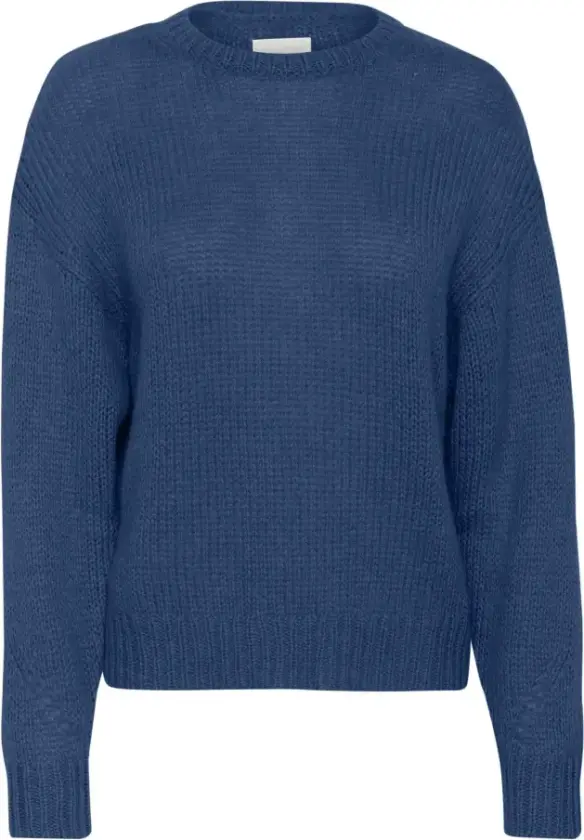 Dame, Strikkevarer, Blå, S