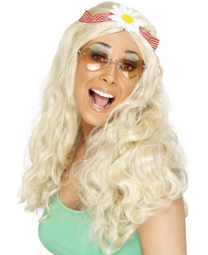 Hippie parykk - blond