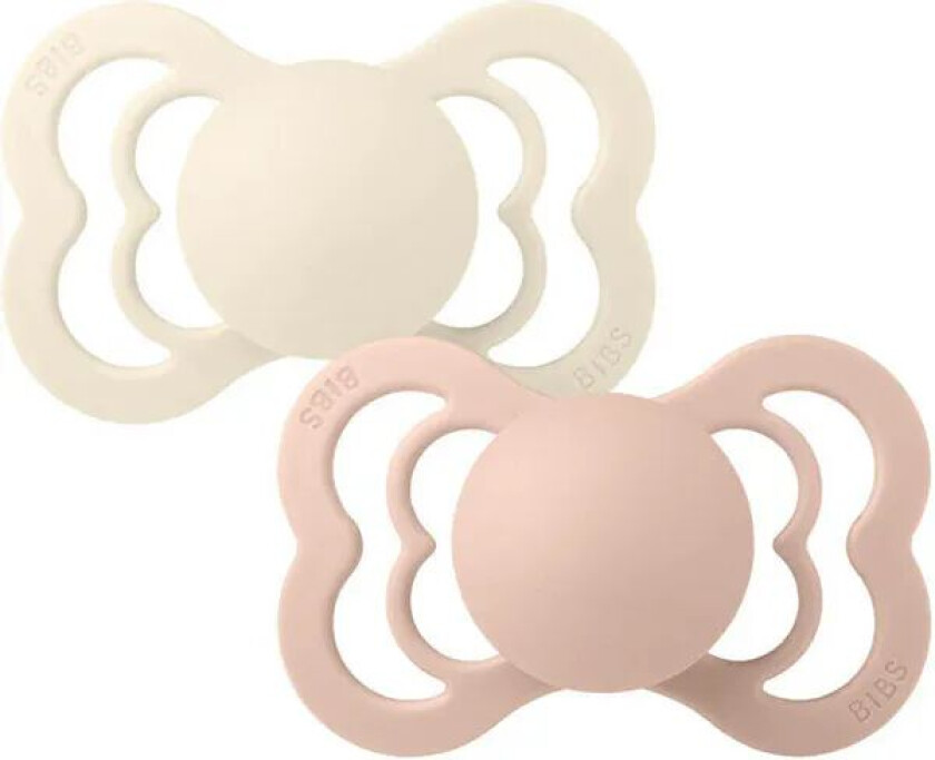 BIBS Smokk Supreme 2 PACK Silicone Ivory/Blush