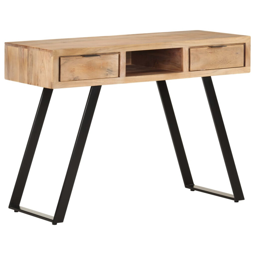 Skrivebord 107x45x79 cm heltre akasie med naturlig kant