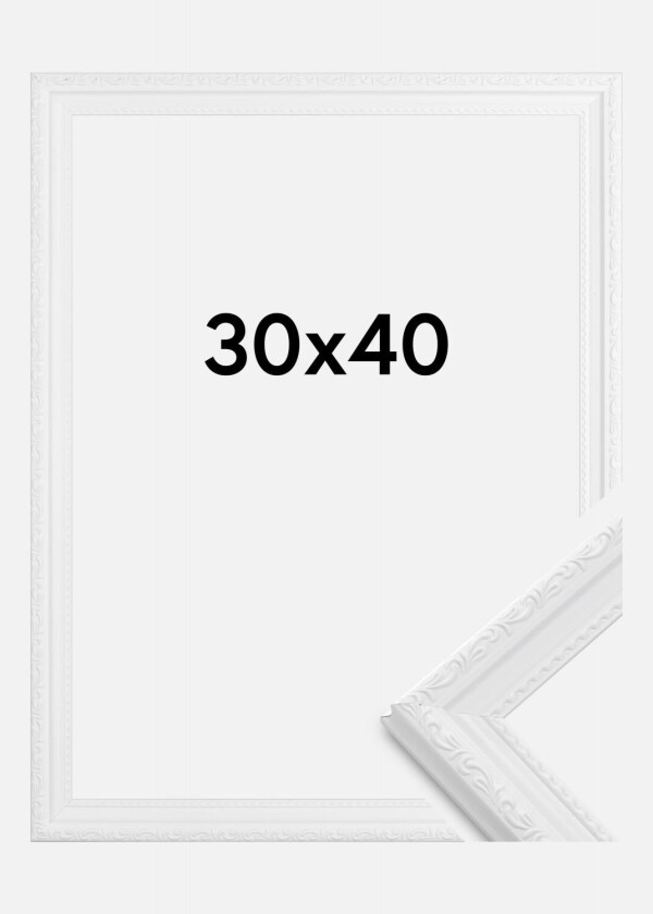 Ramme Abisko Akrylglass Hvit 30x40 Cm