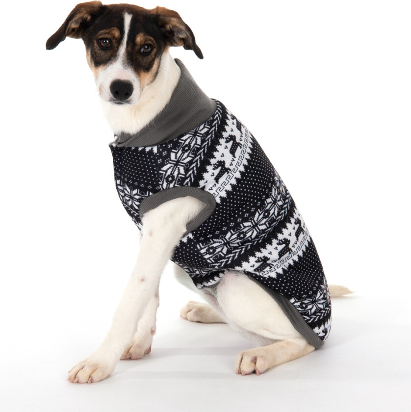 Hundegenser med norsk mønster - ca. 45 cm rygglengde (str. XXL)