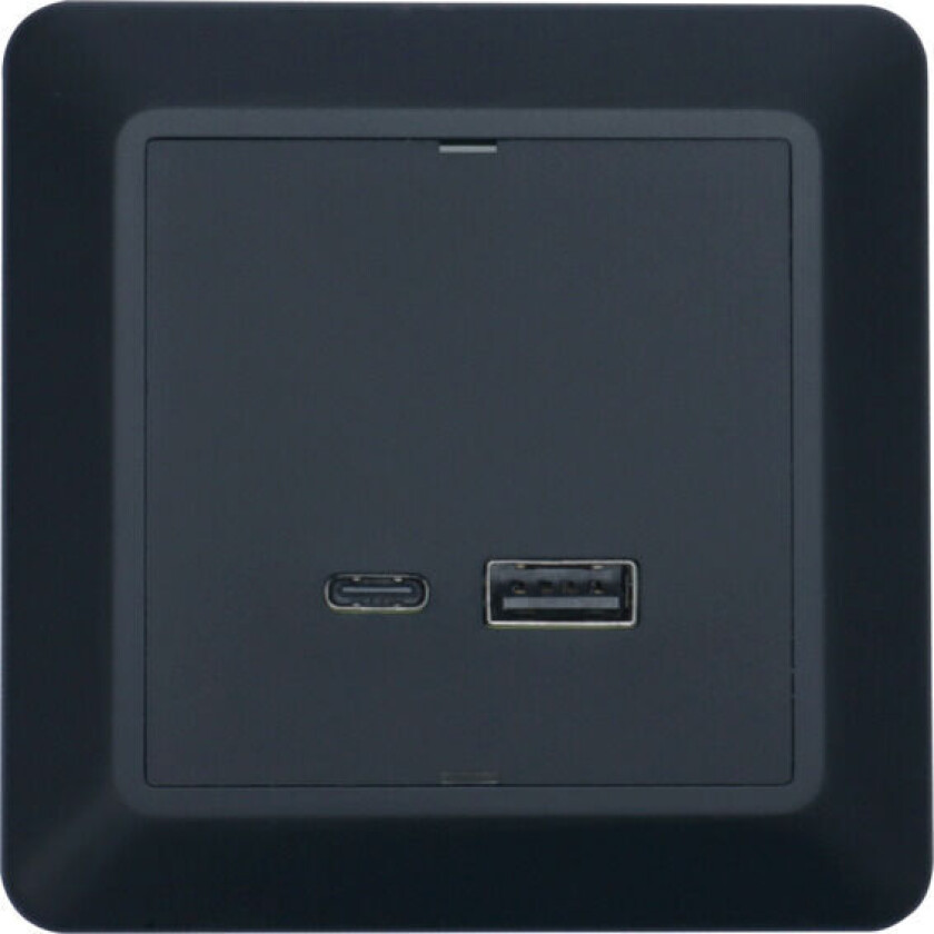 GAN USB A+C Hurtiglader 65W Sort - 6603284