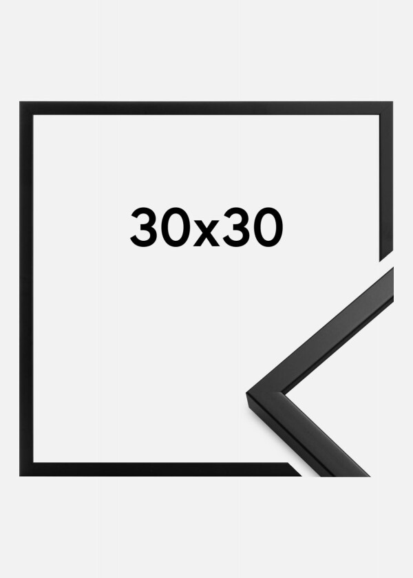 Ramme Oslo Akrylglass Svart 30x30 Cm