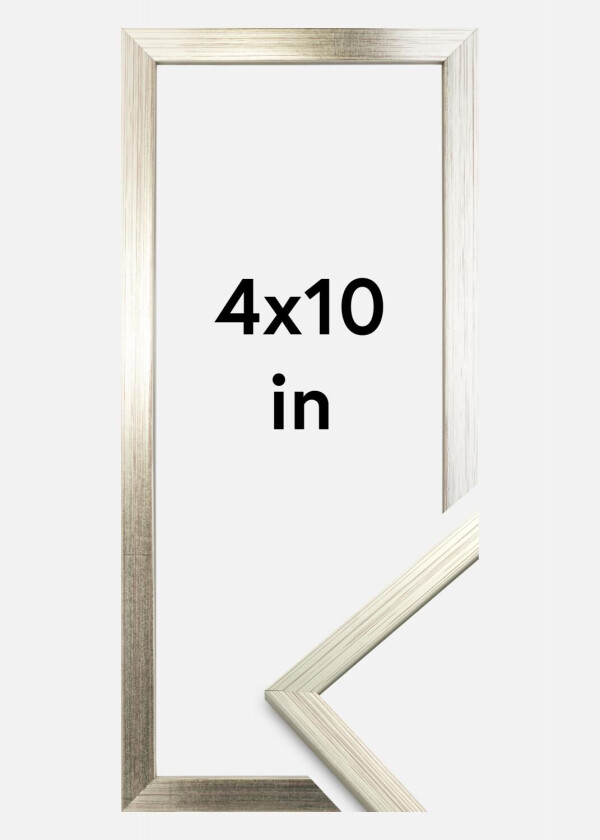 Ramme Edsbyn Akrylglass Sølv 4x10 Inches (10,16x25,4 Cm)