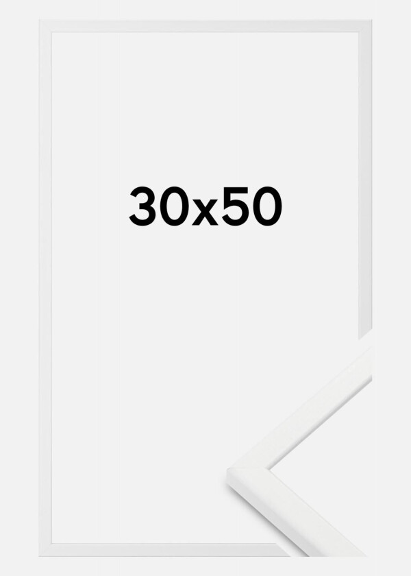 Ramme Kaspar Akrylglass Hvit 30x50 Cm