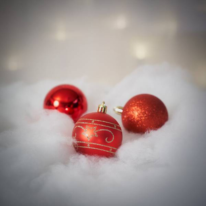 Juletrekuler røde - 24 stk