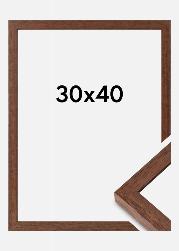 Ramme Hermes Akrylglass Teak 30x40 Cm