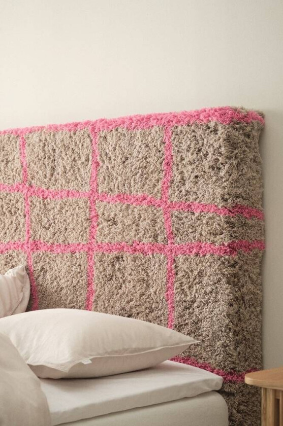 sengegavl 180 cm Rosa/grå