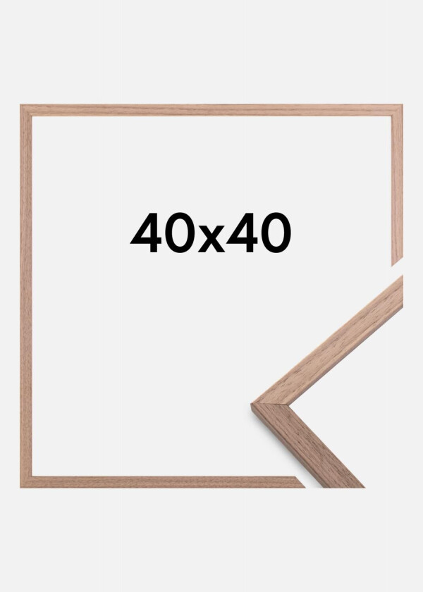 Ramme Edsbyn Akrylglass Lys Valnøtt 40x40 Cm