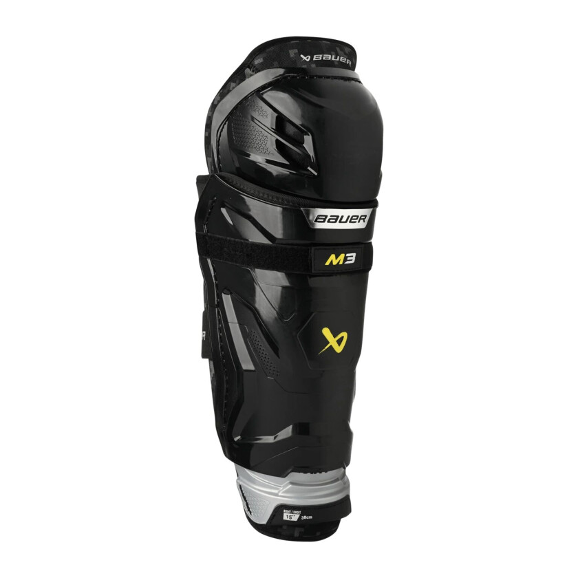 bauer S23 Supreme M3 Shin Guard 23/24, leggskinn til hockey, senior BLACK