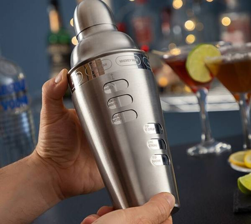 Cocktail Shaker med Integrerte Oppskrifter