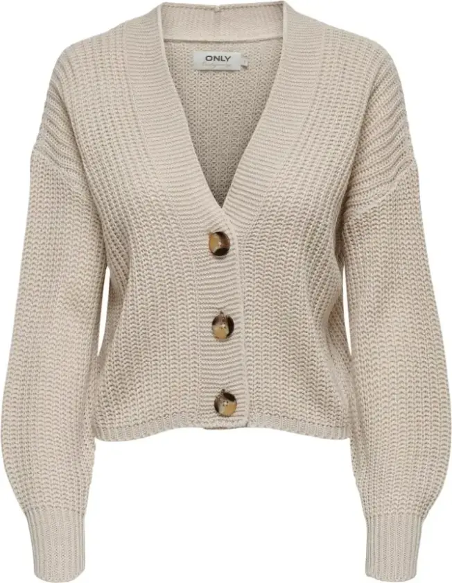 Dame, Strikkevarer, Beige, L