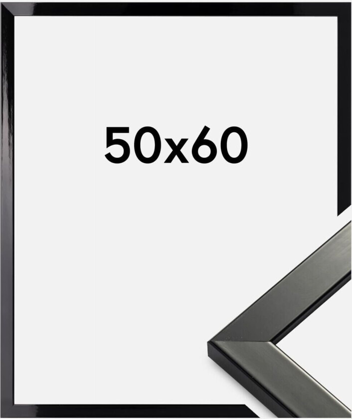 Ramme Uppsala Svart Høyglans 50x60 Cm