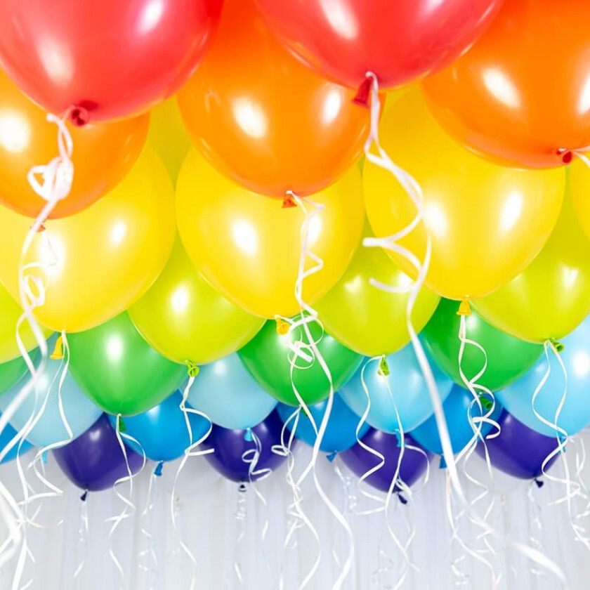 Ballontak Kit Regnbue, 30 ballonger og bånd
