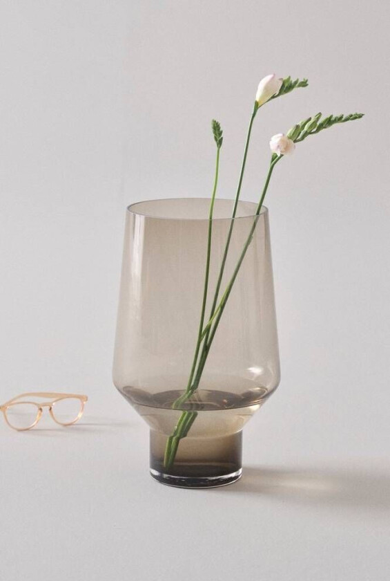 glassvase - høyde 35 cm Kaffebrun