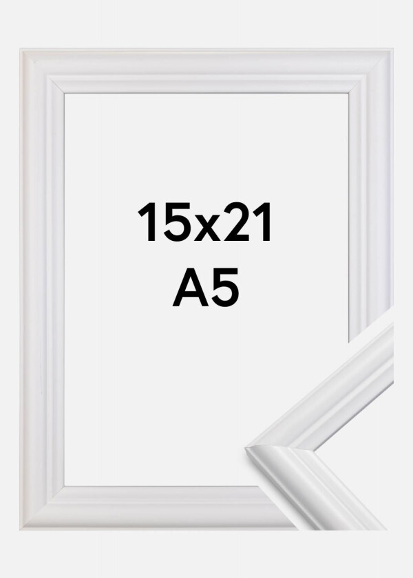 Ramme Siljan Hvit 15x21 Cm (A5)