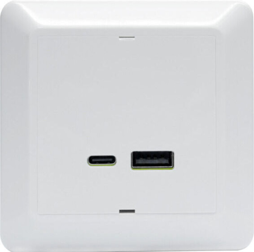 GAN USB A+C Hurtiglader 65W Hvit - 6603283