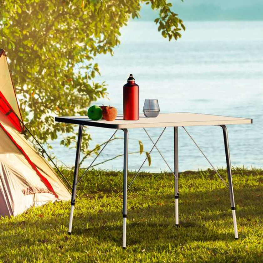 Campingbord aluminium 80x60x50 / 69cm - sammenleggbart
