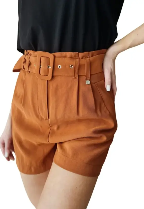 Dame, Shorts, Brun, S