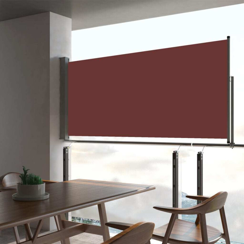 Uttrekkbar sidemarkise 60x300 cm brun