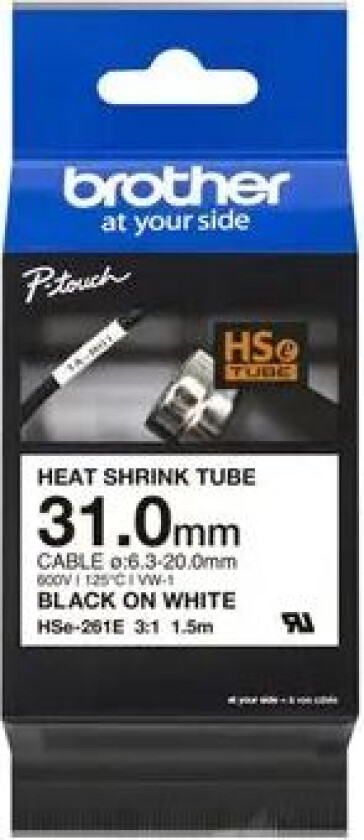 Bilde av Tape Varmekrympeslange 31mm Hse-261e Svart/hvit