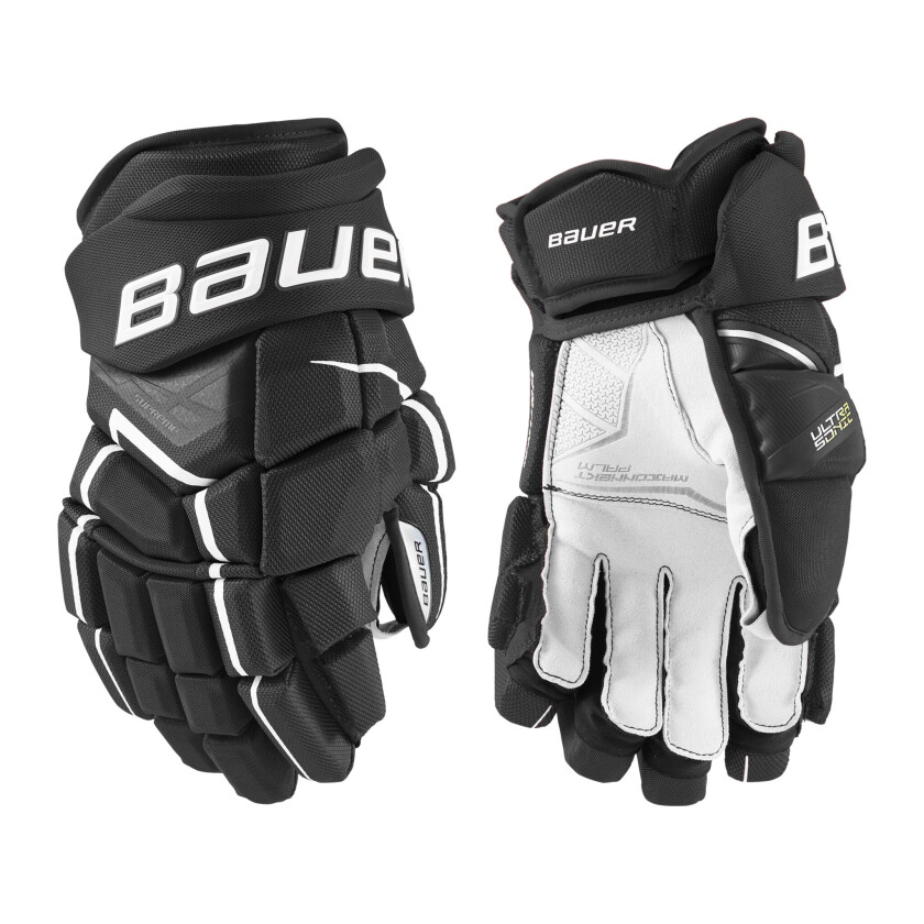 bauer S21 SUPREME ULTRASONIC GLOVE - SR 21/22, hockeyhanske senior BLACK/WHITE