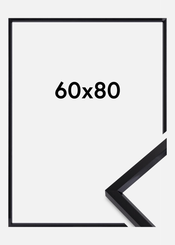Ramme Steel Style Svart 60x80 Cm