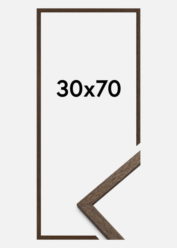 Ramme Edsbyn Akrylglass Valnøtt 30x70 Cm