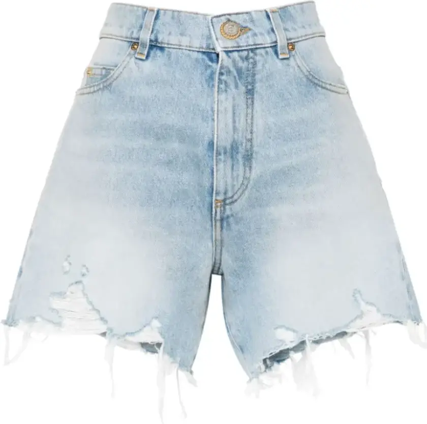 Dame, Shorts, Blå, 2XS