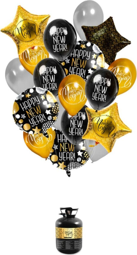 Heliumtank M/Ballonger Happy New Year