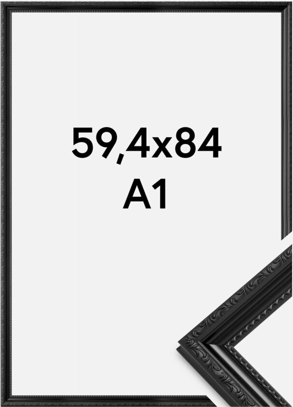 Ramme Abisko Akrylglass Svart 59,4x84 Cm (A1)
