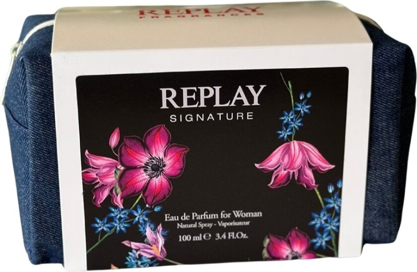 Giftset Replay Signature Woman Edp 100ml + Pochette