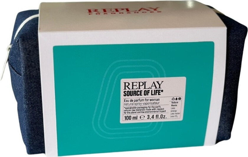 Giftset Replay Source Of Life Woman Edp 100ml + Pochette