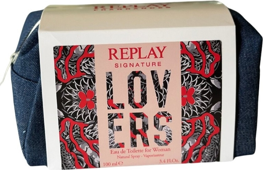 Giftset Replay Signature Lovers Woman Edt 100ml + Pochette