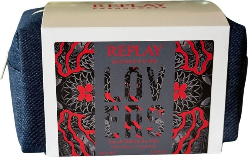 Giftset Replay Signature Lovers Man Edt 100ml + Pochette