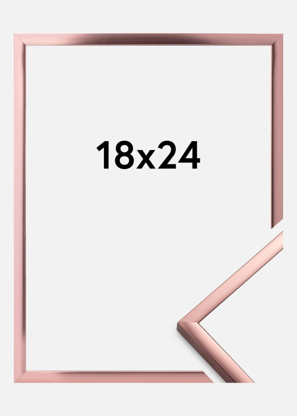 Ramme Poster Aluminum Roségull 18x24 Cm
