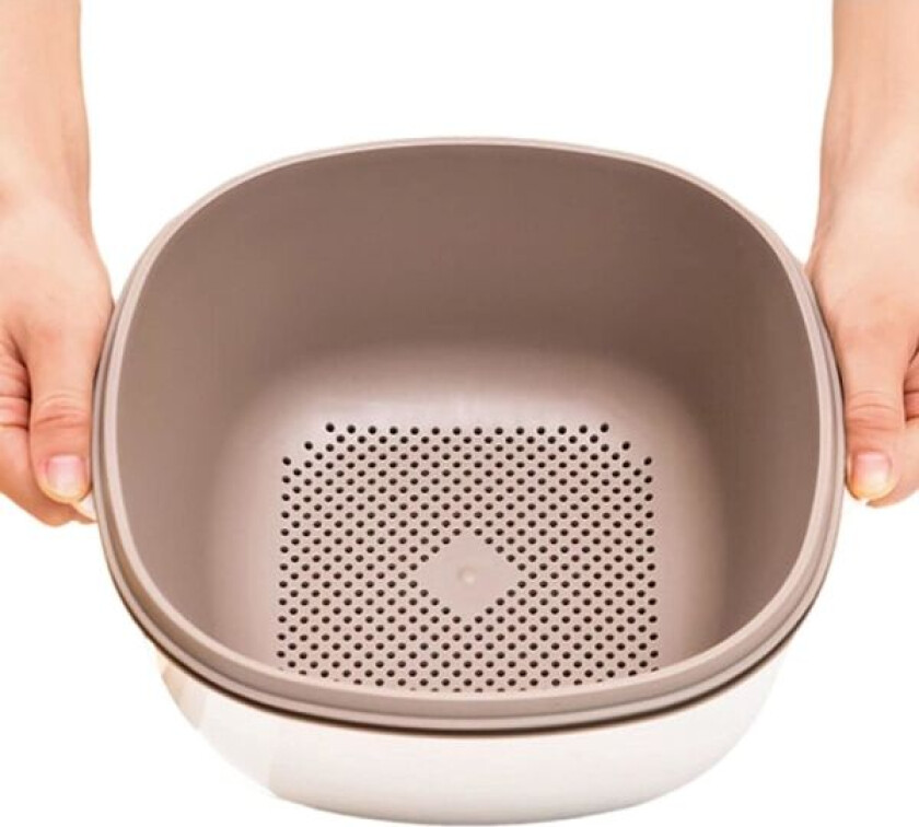 Sil og dørslag - Kjøkkensil Dørslag Skål - Vaskesil Dørslag Sett Camping Avløpskum og Kurv, Multifunksjonell Vaskebolle og Sil