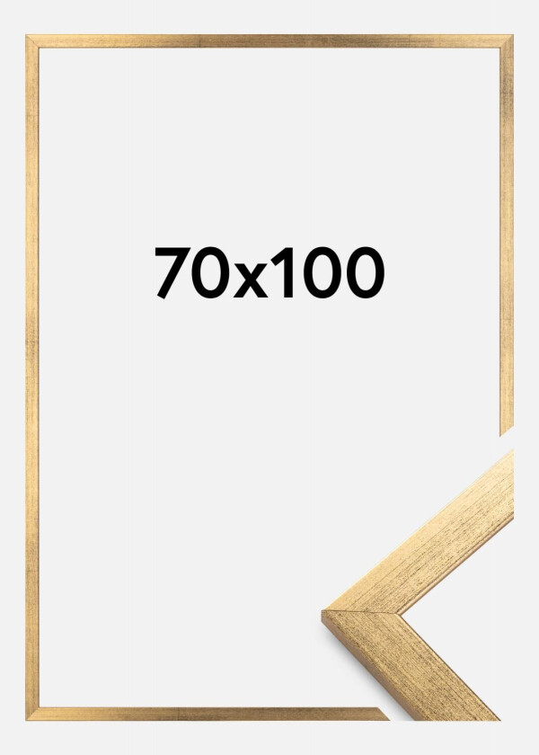 Bilde av Ramme Stilren Akrylglass Gull 70x100 Cm