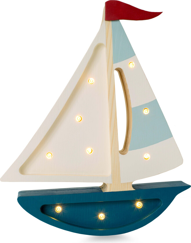 Lampe Seilbåt, Blågrønn - Nattlamper