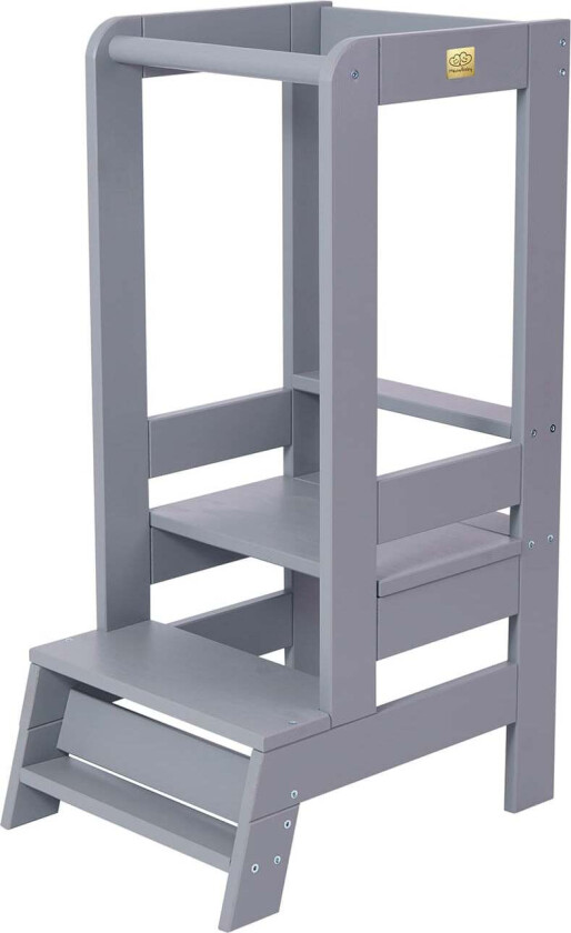 Meowbaby Læringstårn, Mørkegrå - Motoriske møbler - Furu