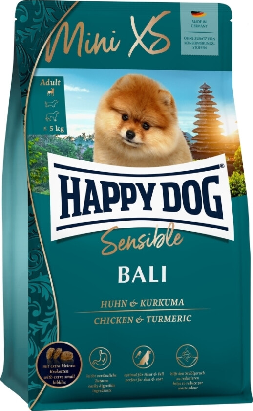 Mini Xs Bali, Voksen, Pomeranian, Kylling, 1,3 Kg, Glutenfri