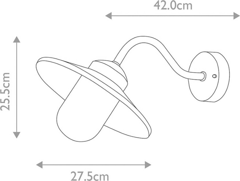 Klampenborg utendørs vegglampe, hvit, lykt, rustfritt stål