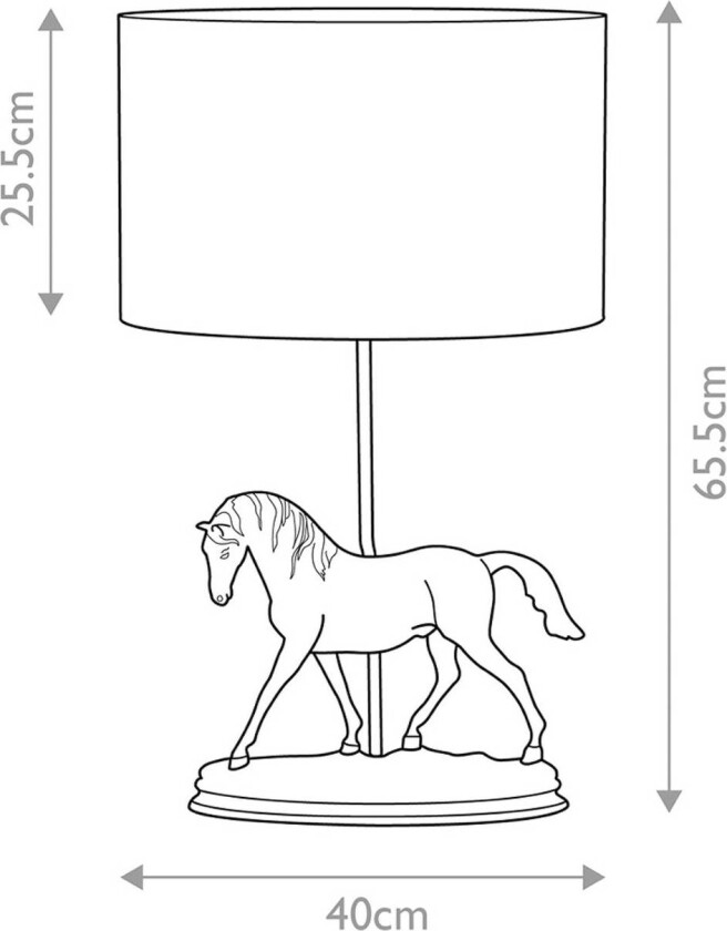 Spirit bordlampe, bronse-patina/creme, lin, harpiks